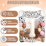 1st Birthday Decorations for Girls, 40 Inch Cream Number 1 Balloon,