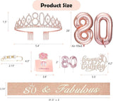 80th Birthday Gifts Decorations for Women Including 80 year old