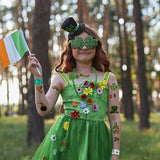 58Pcs St Patricks Day Party Favors with Shamrock Necklaces Glasses