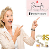 85th Birthday Decorations for Women Gold with 85th Birthday Sash and