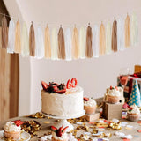 Boho Baby Shower White Brown Champagne Fall Party Decorations 33pcs