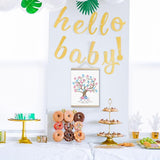 Pumpkin Baby Shower Gender Reveal Fingerprint Tree Canvas Guest