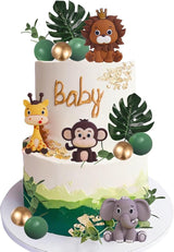 Safari Animal Cake Toppers Jungle Wild Cake Decorations