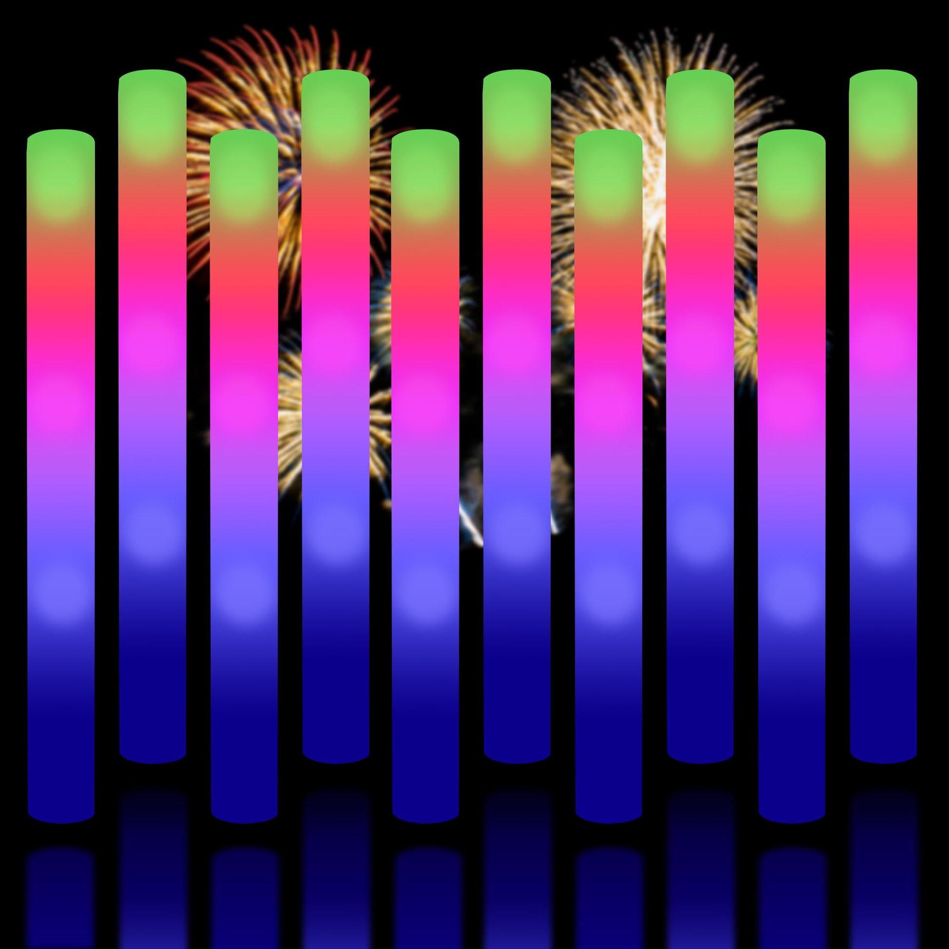 Super Z Outlet Upgraded Light up Foam Sticks, 3 Modes Colorful