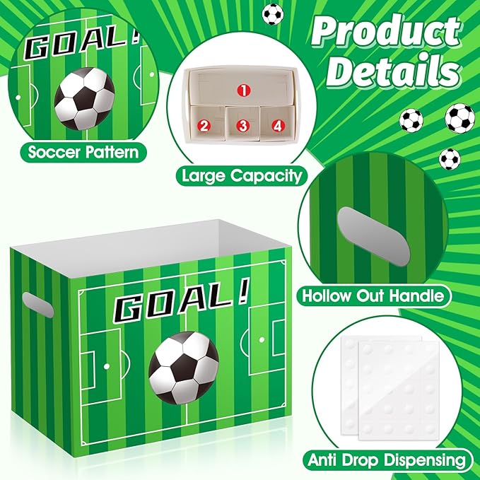2PCS Soccer Utensil Holder Paper Utensil Caddy for Soccer Party