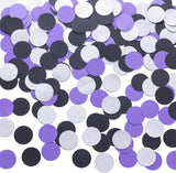 Purple Black and Silver Confetti Table Decoration for Birthday