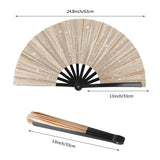 Tkocisa 2 Pack Glitter Large Folding Hand Fans for Line Dancing,