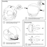 Astronaut Helmet, Space Helmet with Blue Movable Visor, Party Costume,