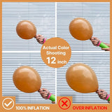PartyWoo Light Brown Balloons 50 pcs 12 Inch Caramel Brown Tan Boho