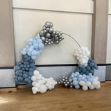 60Pcs Dusty Blue Balloons, 60Pcs 12 Inch Blue and White Balloons with
