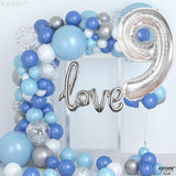 KatchOn, Giant Silver Number 9 Balloon - 40 Inch | Foil 9 Birthday