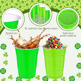 120 PCS st. patrick's Day Plastic Cups Green Disposable Plastic Cups