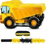 Small Dump Truck Pinata Bundle with a Blindfold and Bat 16 x 9 x 6.5