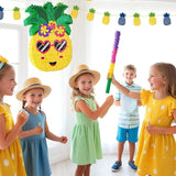 Pineapple Piñata Luau Party Piñata Game with Blindfold and Bat for