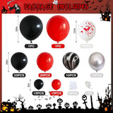 Halloween Balloon Arch Kit Bloody Balloons Garland Black and Red