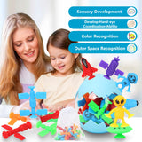 Suction Bath Toys for Kids, 20 Pcs No Hole Outer Space Bath Toy with