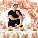 Boho Baby Shower Decorations for Girl Boho Rainbow Baby Shower
