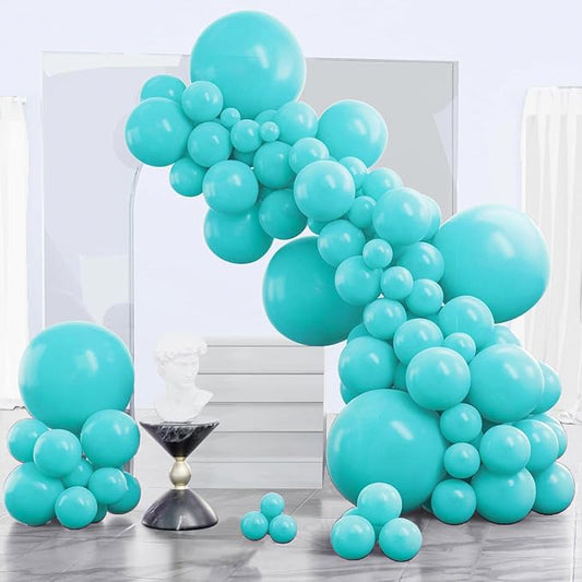 PartyWoo Teal Balloons 140pcs Different Sizes Pack of 18 12 10 5 Inch