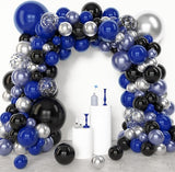 Amandir 153pcs Blue and Black Balloons Arch Garland Kit Different