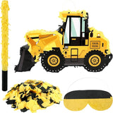 Construction Dump Truck Pinata with Pinata Bat Blindfold Confetti