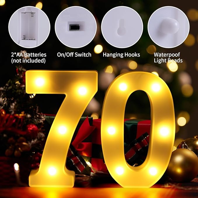 70th Birthday Decorations for Women Men Happy 70 Birthday