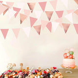 32Ft Rose Gold Party Decorations Dusty Blush Pink Pennant Banner