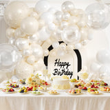 Pearl Balloon Arch Kit 210Pcs White Balloon Arch Garland Kit with