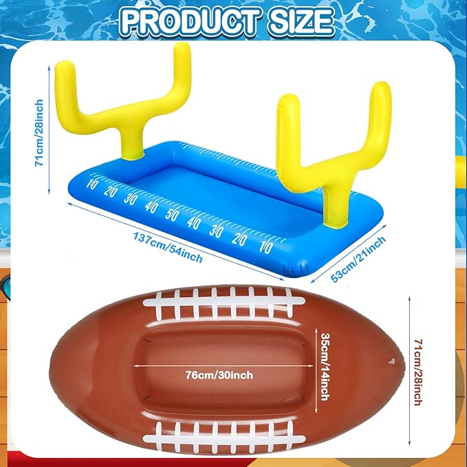2 Pcs Inflatable Football Drink Cooler Football Party Decoration