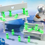 120 Pcs Mini Alien Figures Glow in The Dark Small Little