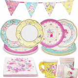 Talking Tables 50pcs Floral Tea Party Decorations - Disposable Paper