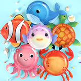 48Pcs Ocean Animal Shaped Paper Plates Under the Sea Party Supplies