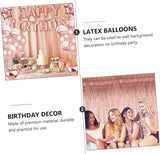 28pcs Rose Gold Birthday Balloons Set with Latex Foil and Sequin