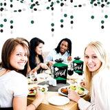 Black Green Silver Football Party Decorations 30pcs Soccer