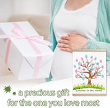 Gender Reveal Decorations Fingerprint Tree Canvas Paintings Decor