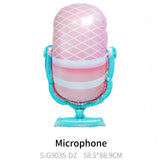 7Pcs Pink Purple Music Note Balloons for Singer Fans Party