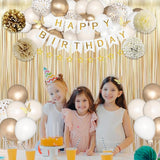 Sweet Birthday Decorations for Women, White Sand Beige Cream Neutral