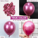 Bezente Metallic Hot Pink Latex - 100 Anniversary Party Decorations