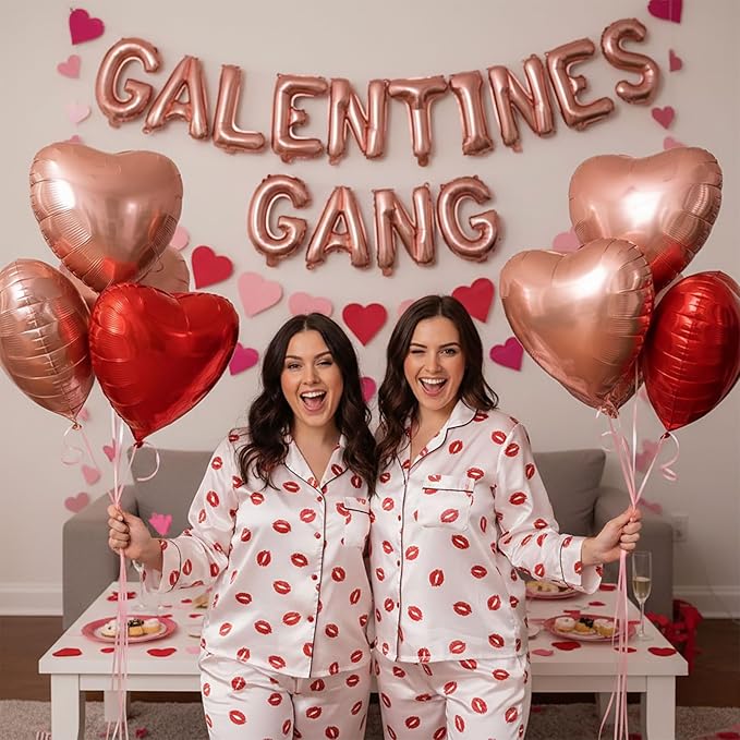Galentine's Day Party Decorations Kit for Her & Rose Gold GALENTINES