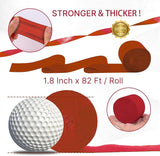 PartyWoo Gold and Burgundy Crepe Paper Streamers 6pcs 492ft Pack of