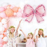 Pink Bow Pinata Set - Coquette Pink Crystal Bow Piñata with Blindfold