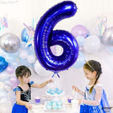 KatchOn, Giant Navy Blue Number 6 Balloon - 40 Inch | 6th Birthday
