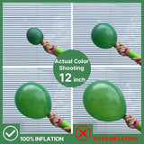 PartyWoo Dark Green Balloons 100pcs Different Sizes of 18 12 10 5
