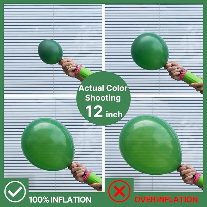 PartyWoo Green Balloons 140 pcs Different Sizes of 18 12 10 5 Inch