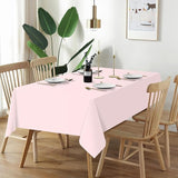 QIKSION Pink Plastic Table Cloth Disposable 3 Pack, 54 x 108 Inch
