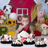 9 Pcs Cow Honeycomb Centerpieces Farm Animals Cow Table Topper