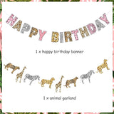 Safari Birthday Decorations Jungle Theme Party Supplies for Girl -