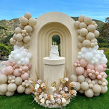 Dusty Pink Nude Gold Balloons, 60Pcs 12Inch Pink Sand White Nude Gold