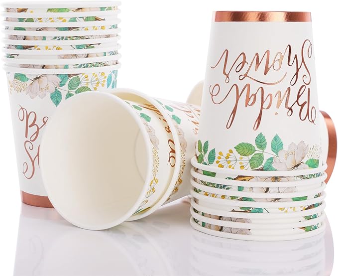 Rose Gold Bridal Shower Decorations 168Pcs Bridal Shower Plates and