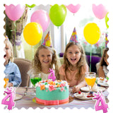 Metallic Purple Number Birthday Candle, Kpop Theme Cake Topper for 14