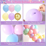 Unicorn Birthday Decorations for Girls Pastel Balloon Arch Kit Huge